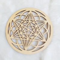 Dřevěný ornament 15 cm - Mandala - Hvězda