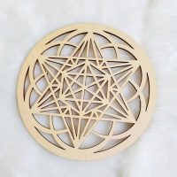 Dřevěný ornament 30 cm - Mandala - Hvězda