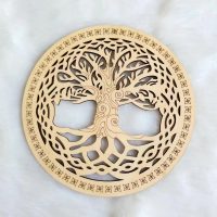 Dřevěný ornament 30 cm - Strom života zdobený