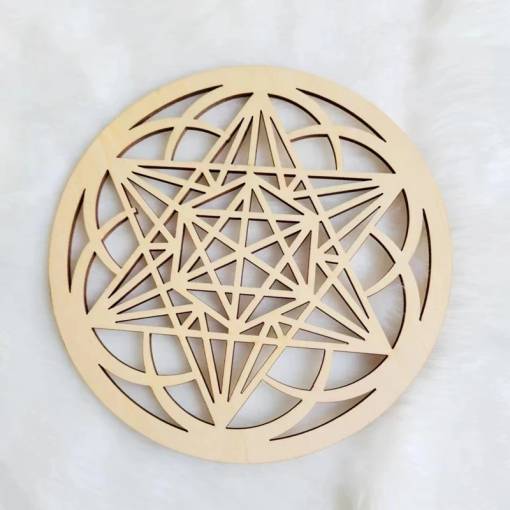 Foto - Dřevěný ornament 15 cm - Mandala - Hvězda