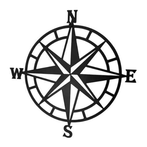 Foto - Kovový nástěnný námořní kompas - 28 cm